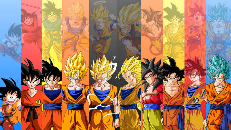 Goku Transformation Evolution Wallpaper