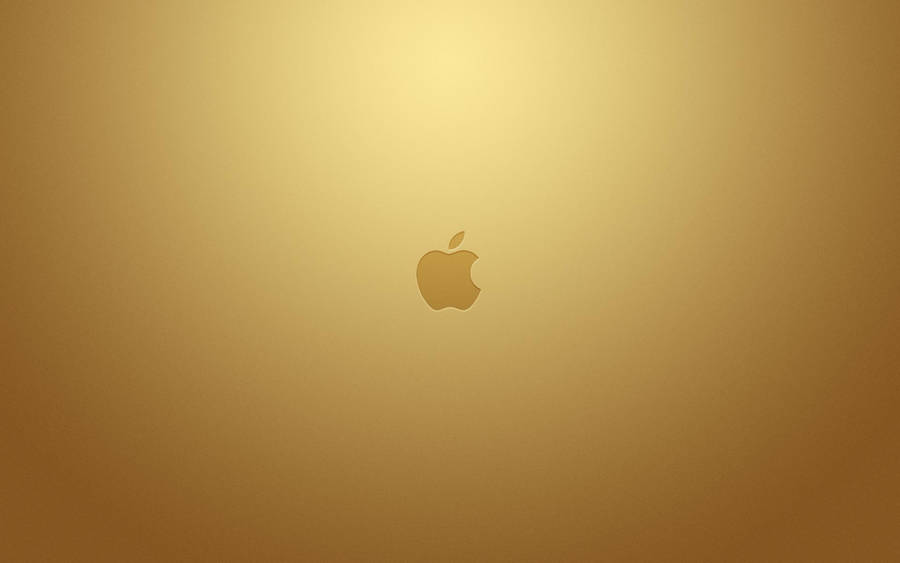 Gold Apple Logo Wallpaper