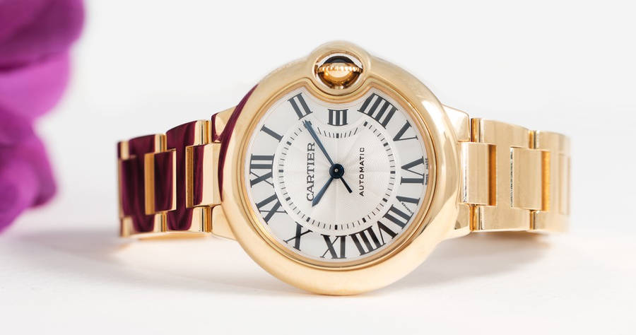 Gold Balloon Cartier Watch Wallpaper