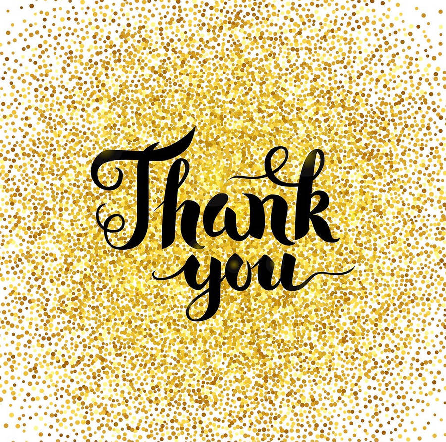 Gold Dust Thank You Greeting Wallpaper