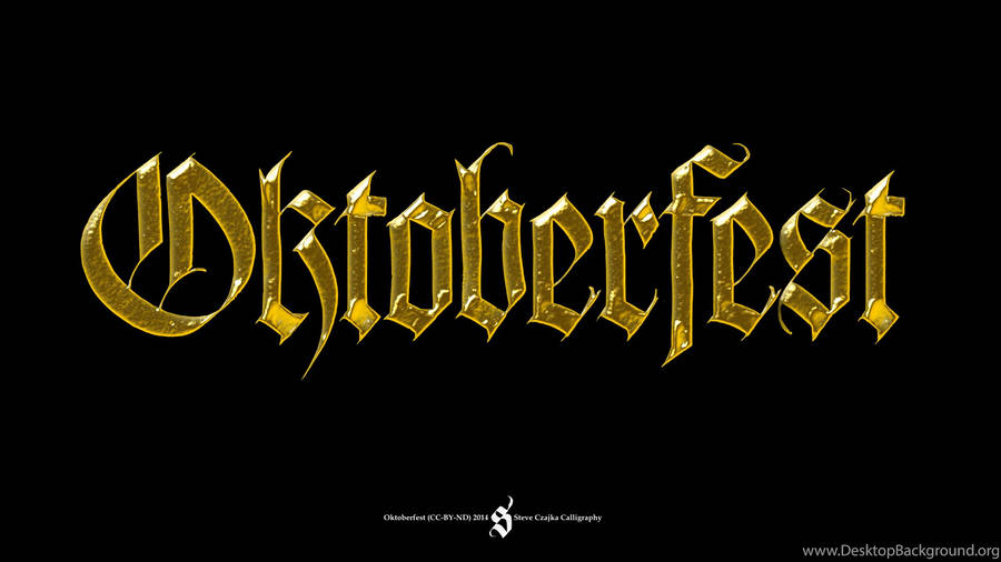 Gold Oktoberfest Calligraphy Wallpaper