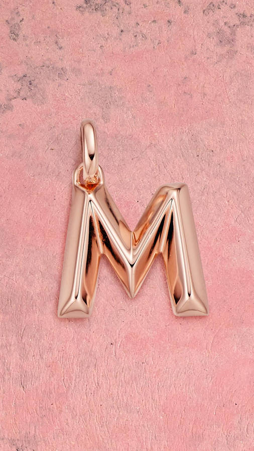 Gold-plated Letter M Wallpaper