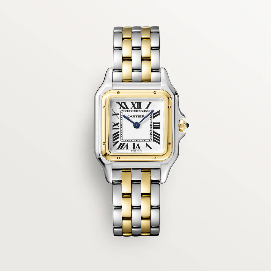 Gold Silver Cartier Watch Beige Wallpaper