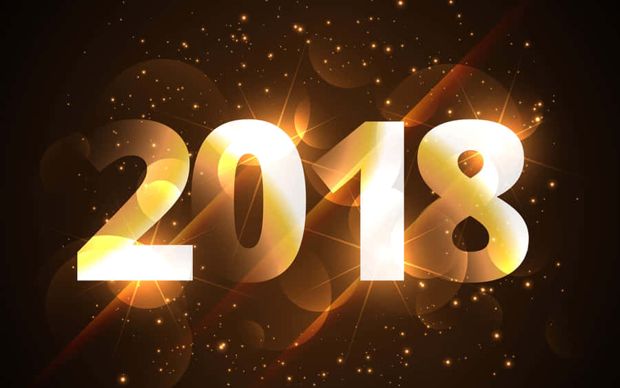 Golden_2018_ New_ Year_ Background Wallpaper