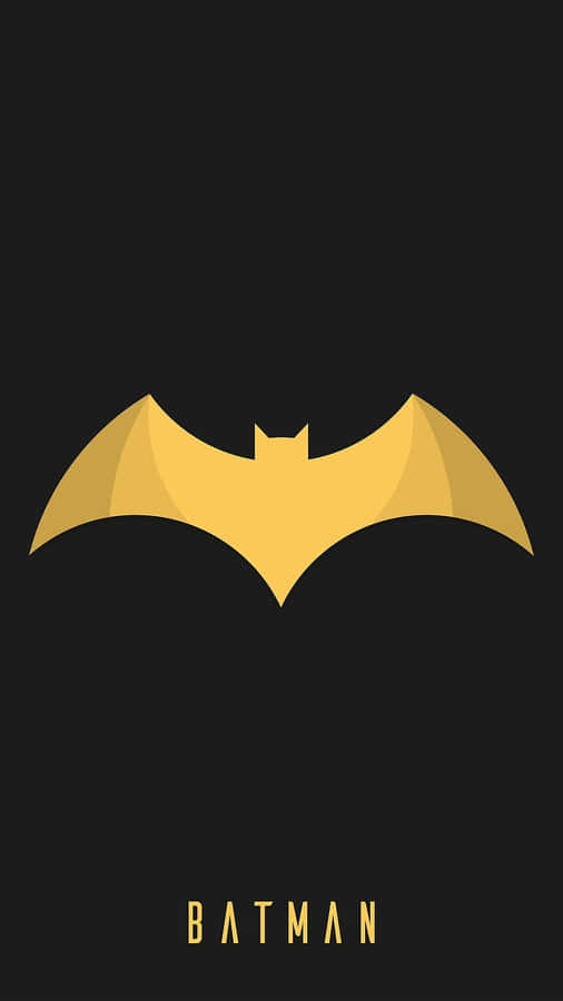Golden_ Batman_ Symbol_on_ Black_ Background Wallpaper
