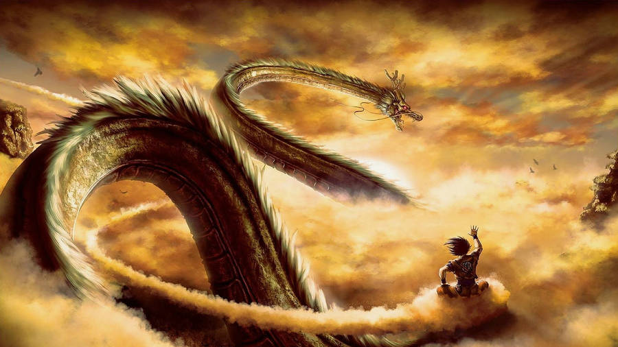 Golden Dragon Of Dragon Ball Wallpaper