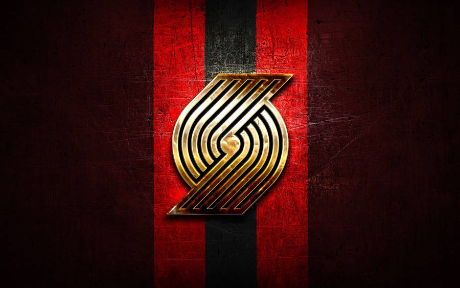 Golden Portland Trail Blazers Emblem Wallpaper