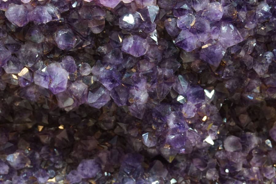 Golden Speckled Amethyst Geode Wallpaper