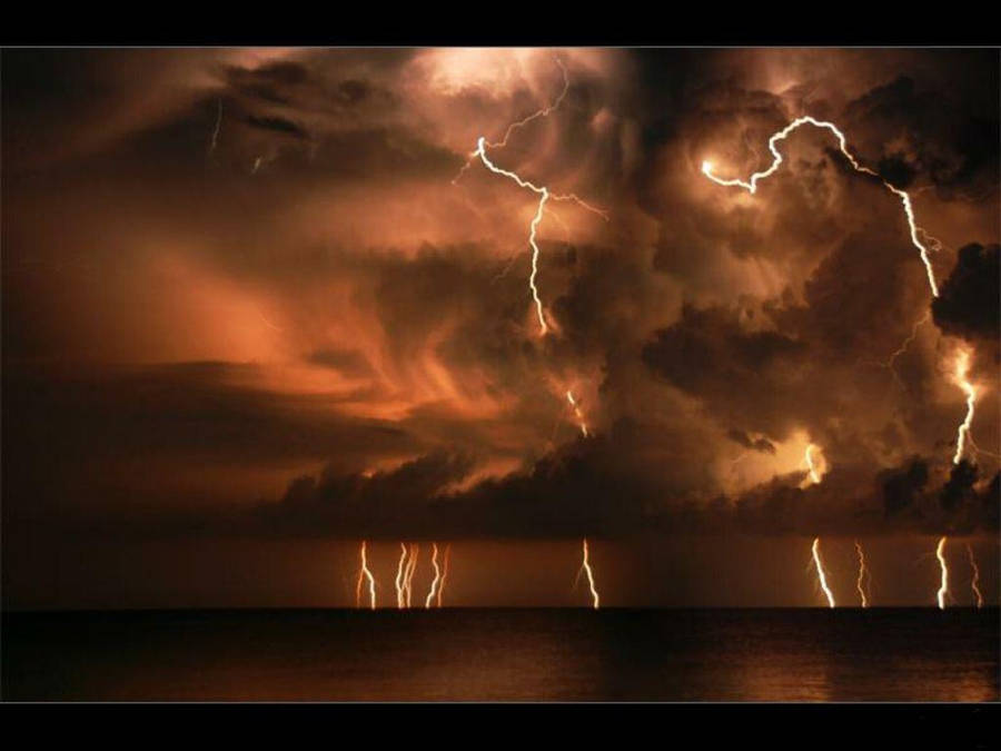 Golden Thunderstorm Wallpaper