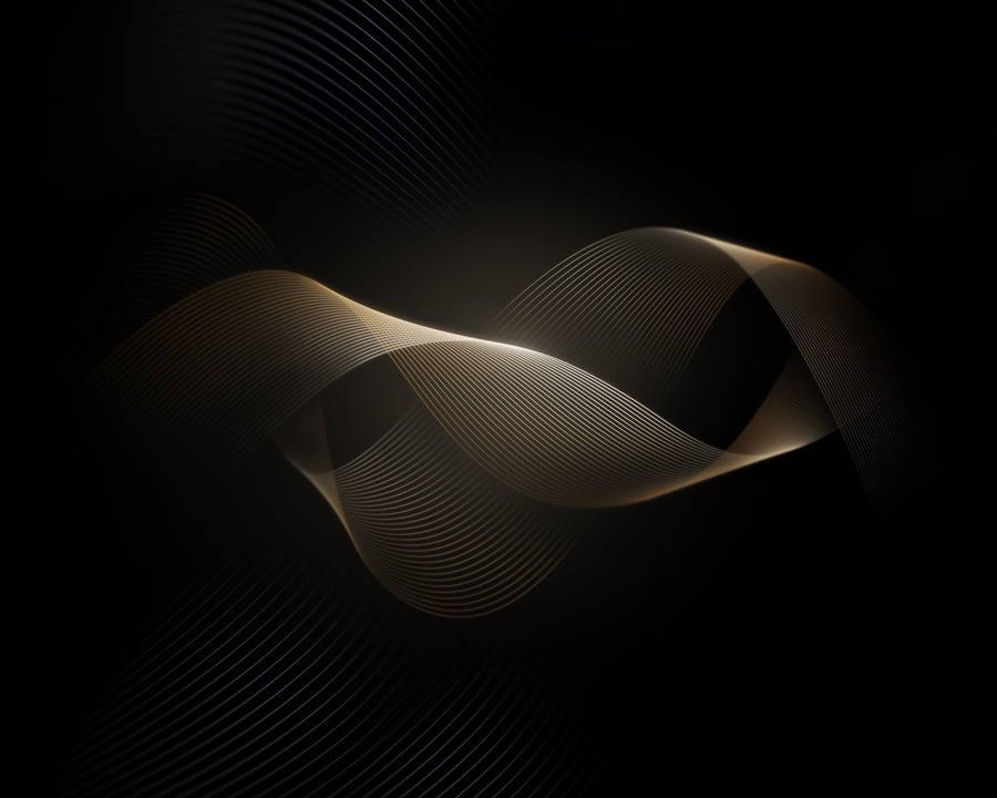 Golden Waves Background Black Wallpaper