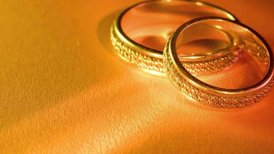 Golden Wedding Rings Wallpaper