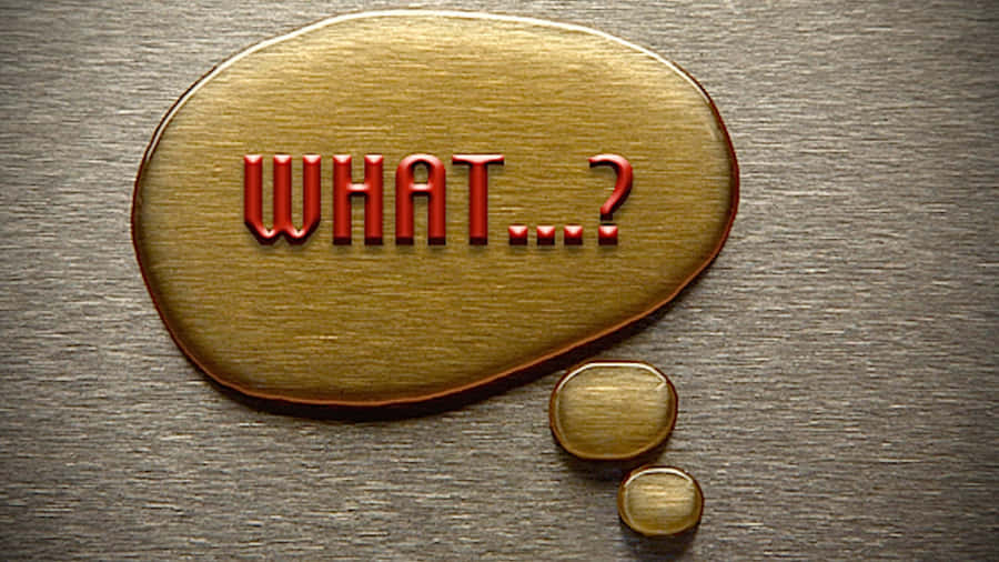 Golden What Question Mark Plaque Wallpaper