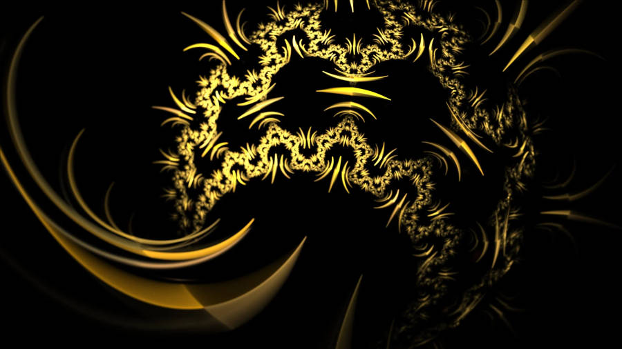 Golden Yellow King And Queen Crown Abstract Wallpaper