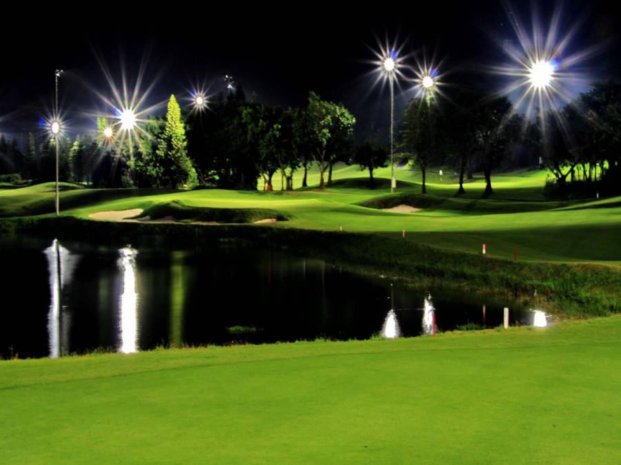 Golf In The Night Wallpaper