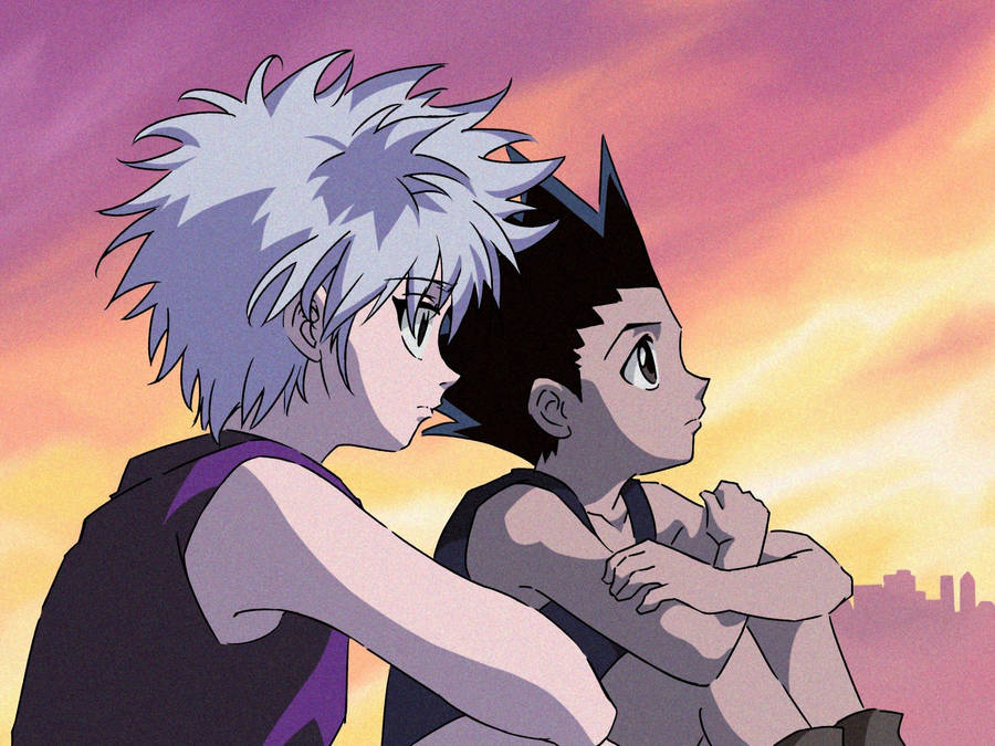 Gon And Killua Side Profiles Wallpaper