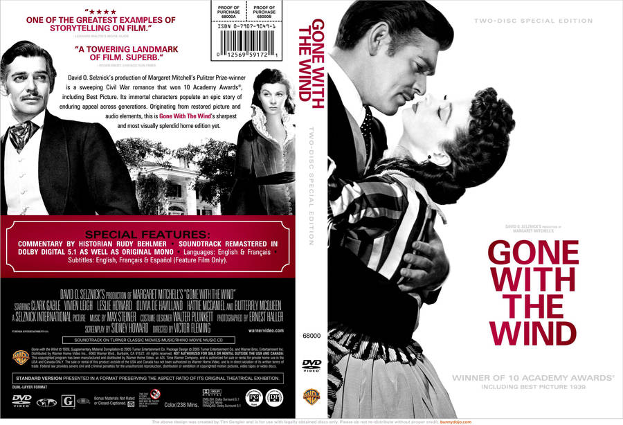 Gone With The Wind Dvd Release Cover Wallpaper