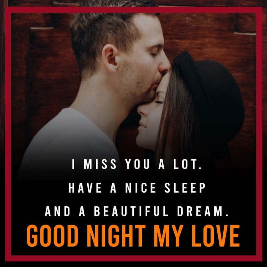 Good Night My Love Couple Image Wallpaper