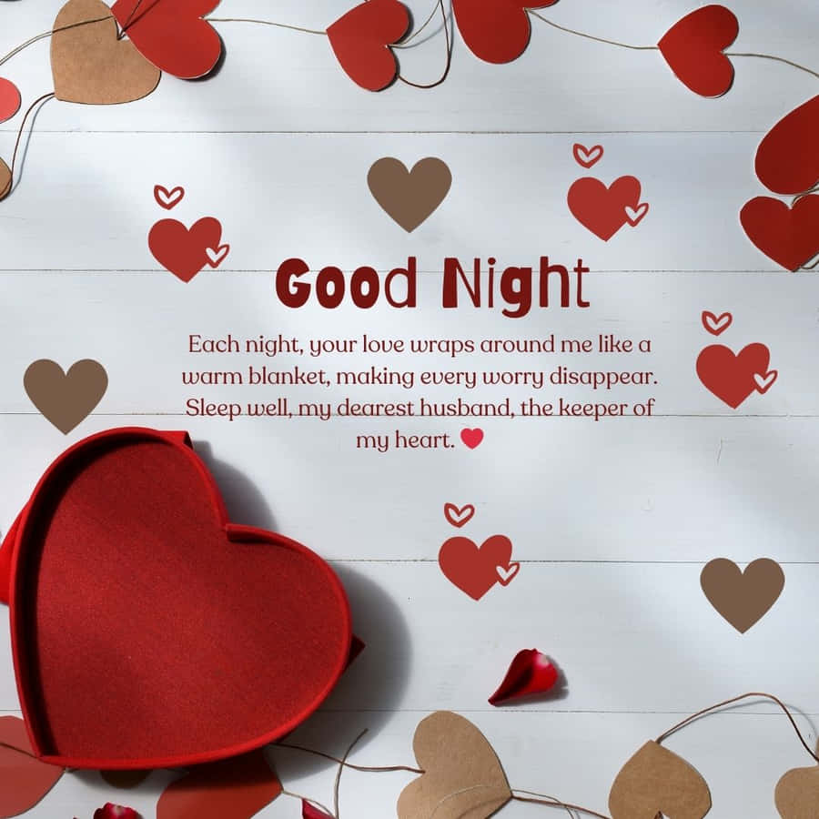 Good Night My Love Heartfelt Message Wallpaper