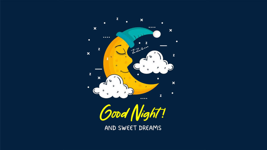 Good Night Sleeping Moon Wallpaper