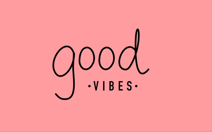 Good Vibes In Sweet Peach Wallpaper