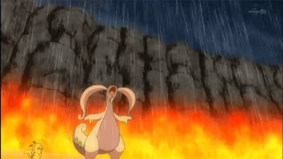 Goodra On Fire Wallpaper