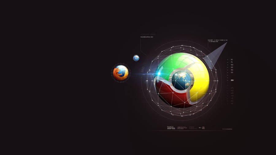 Google Chrome Browser Planet Chart Wallpaper