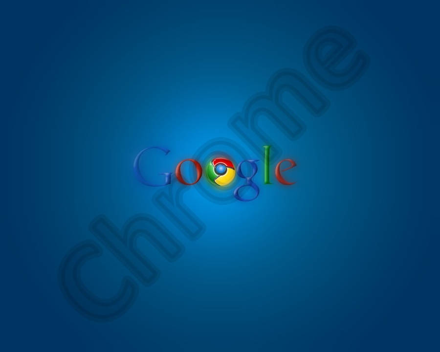 Google Chrome In Blue Shade Wallpaper