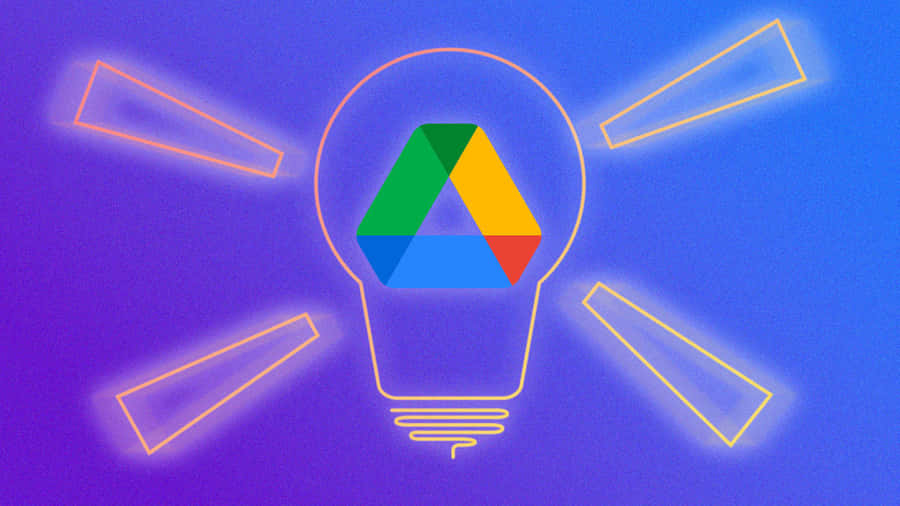 Google Drive Logo In Lightbulb Wallpaper