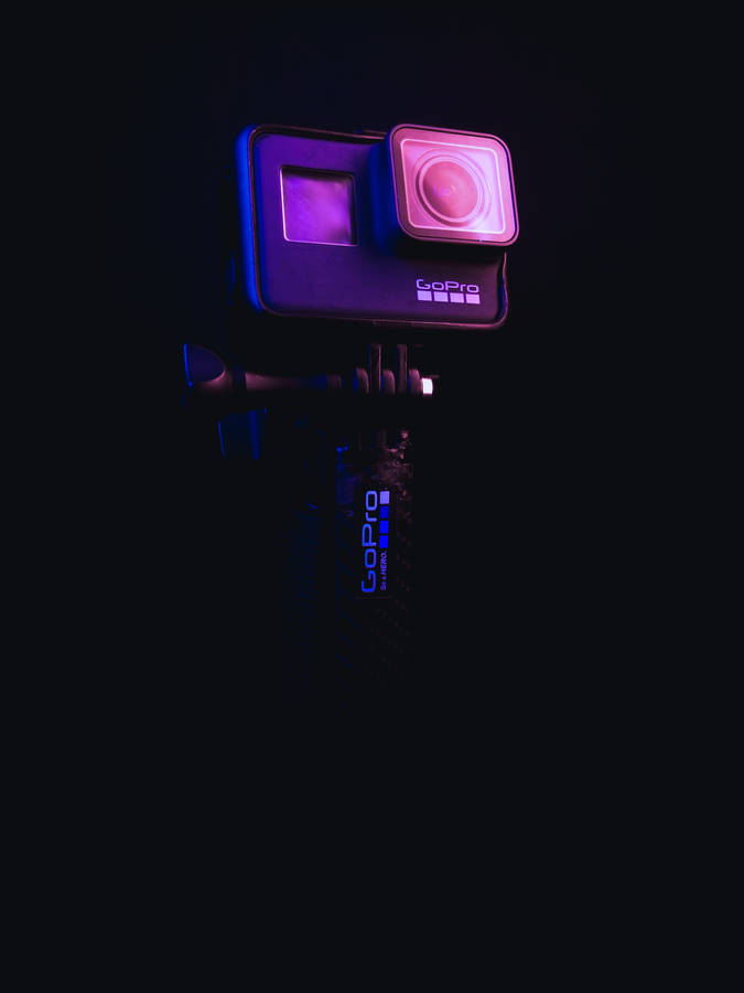 Gopro In Neon Purple Light Wallpaper