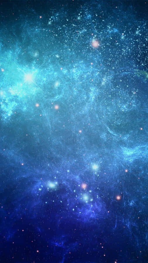 Gorgeous Blue Galaxy Themed Iphone Wallpaper