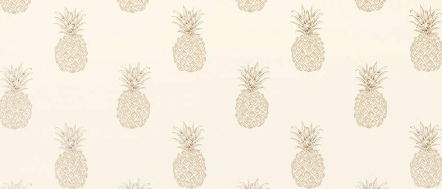 Gorgeous Cream Patterned Pineapple Wallpaper Wallpaper