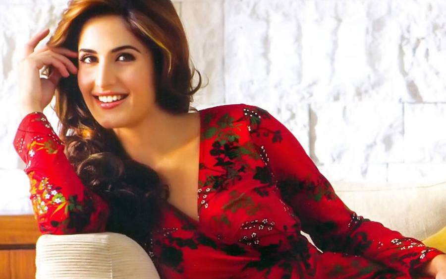 Gorgeous Katrina Kaif Floral Dress Wallpaper