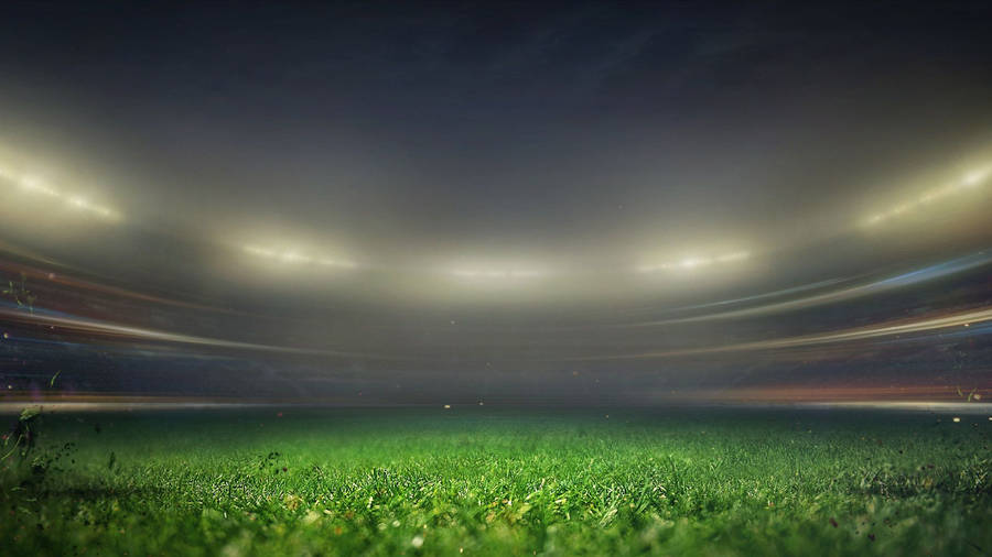 Gorgeous Landscape Of Fifa 21 Green Football Field Wallpaper