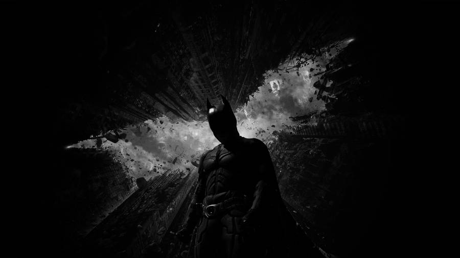 Gotham City Black And White Wallpaper