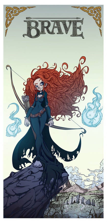 Gothic Cartoon Merida Phone Wallpaper