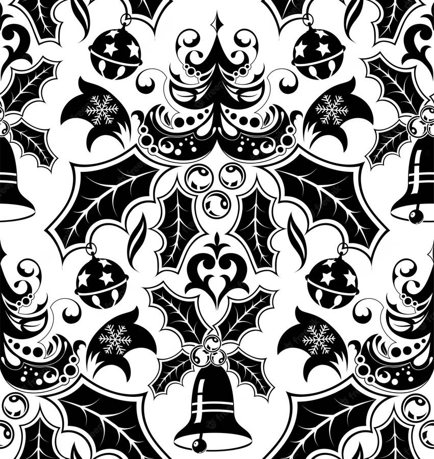 Gothic Christmas In A Winter Wonderland Wallpaper