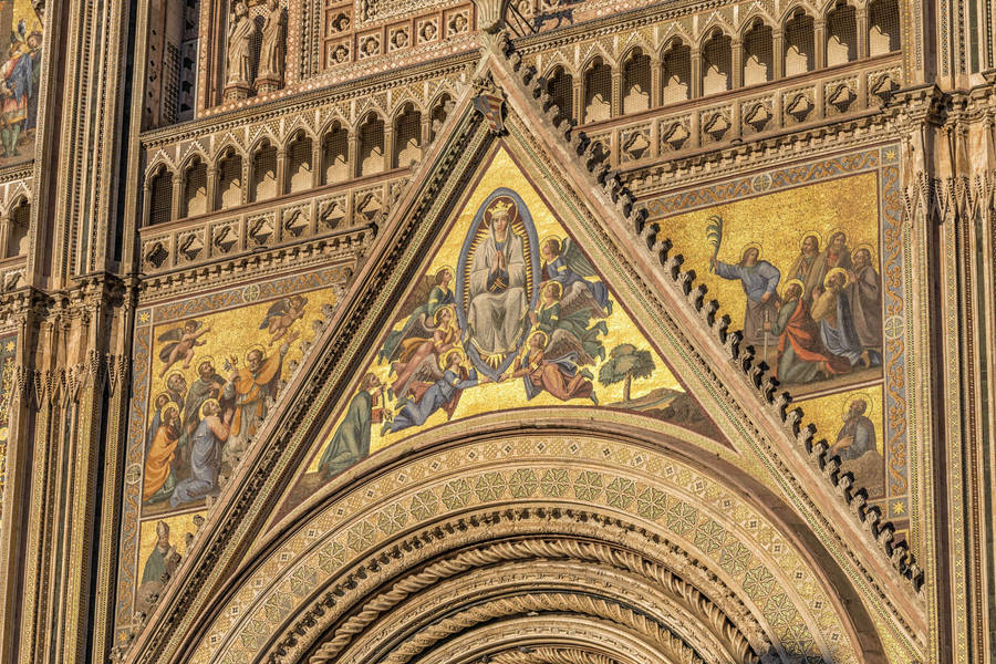 Gothic Motif Of Chartres Cathedral Wallpaper