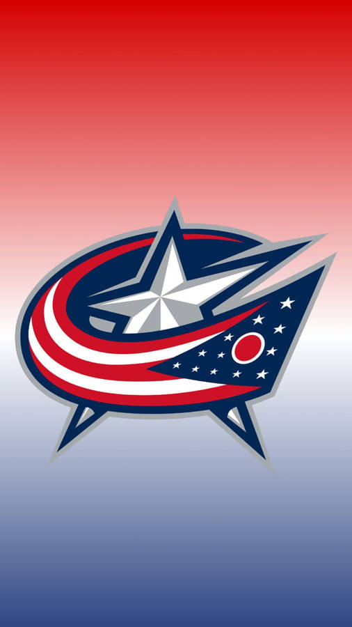 Gradient Columbus Blue Jacket Logo Wallpaper