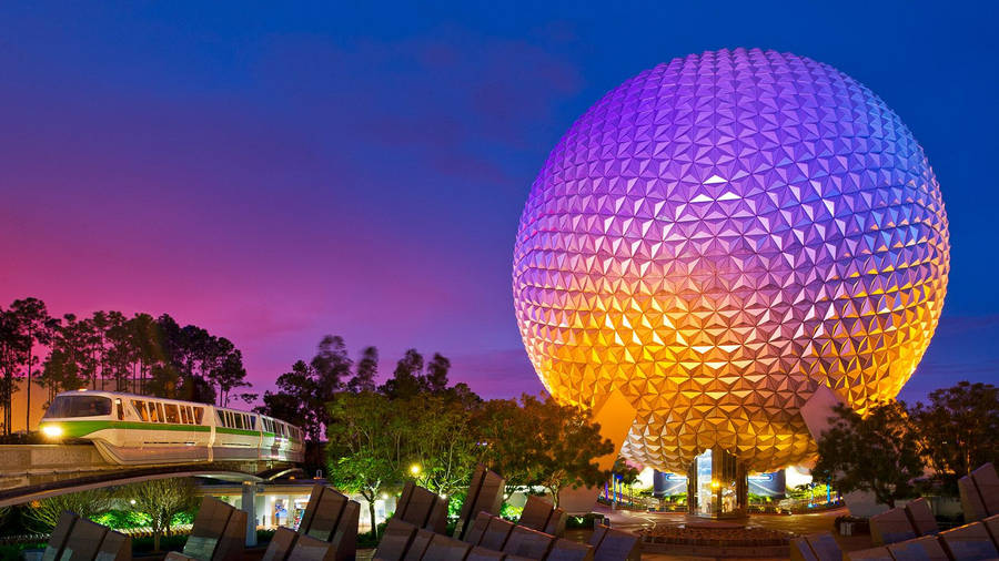 Gradient Epcot Globe Wallpaper