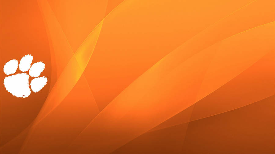 Gradient Orange Paw Print Wallpaper