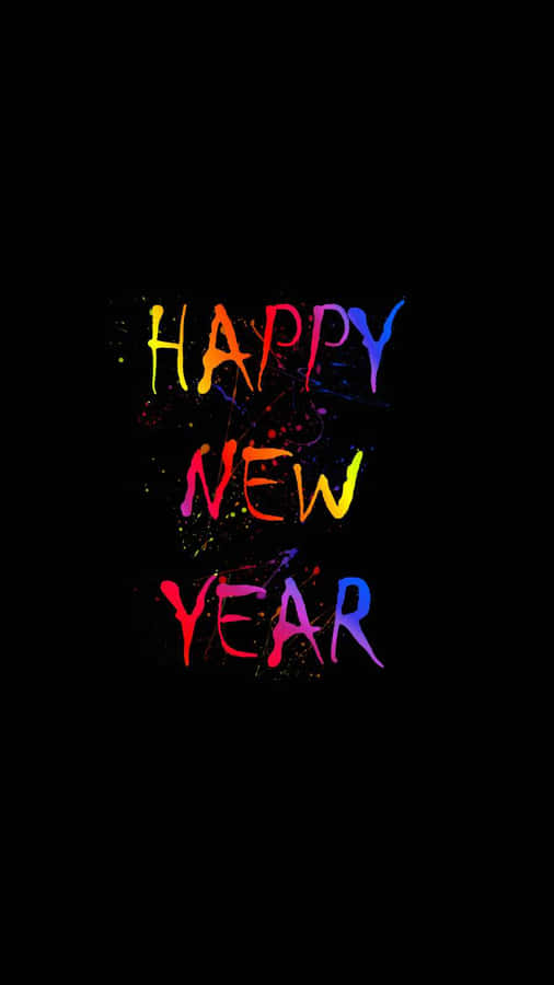 Gradient Rainbow New Year Phone Wallpaper