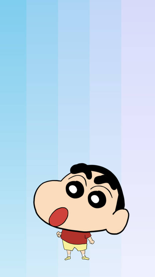 Gradient Shin Chan Cartoon Wallpaper