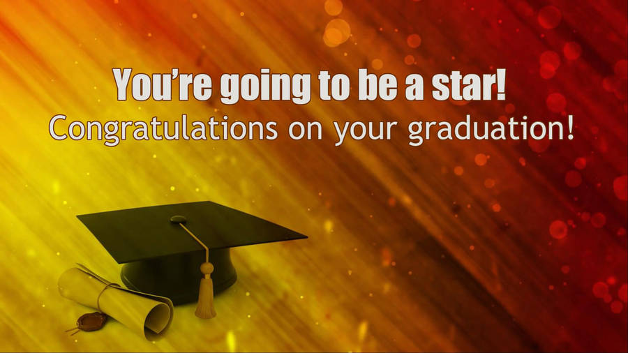 Graduation Congratulatory Banner Wallpaper