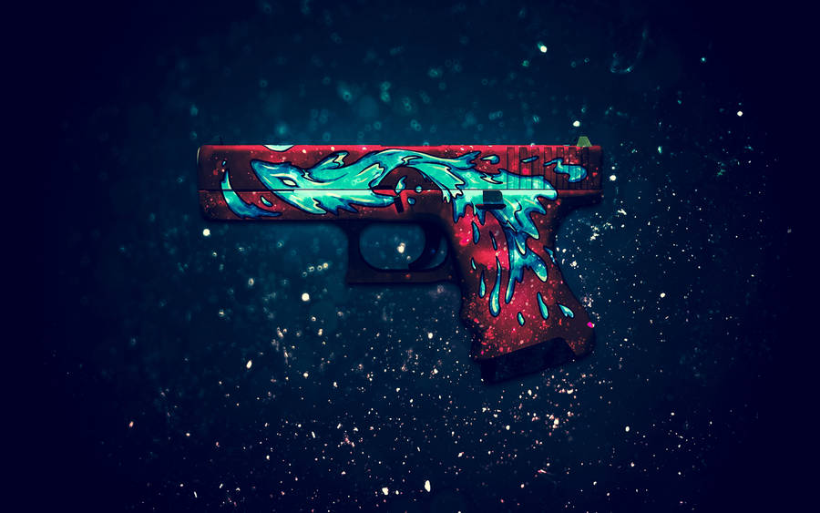 Graffiti Paint On Glock Wallpaper