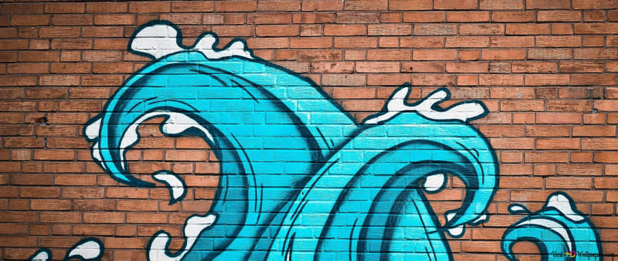 Graffiti Wall Art Of Waves Wallpaper