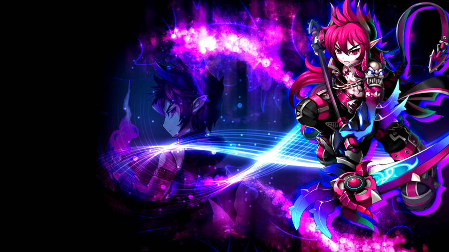 Grand Chase Dio Dark Neon Art Wallpaper