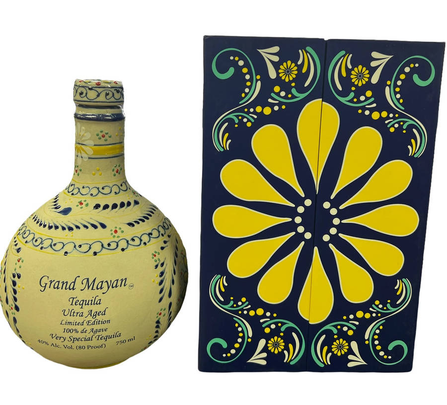 Grand Mayan Silver Tequila Ultra Aged Flower Box Wallpaper