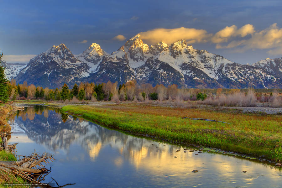 Grand Teton National Park Calm River Wallpaper