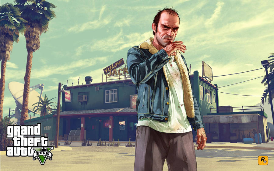 Grand Theft Auto V Bloody Trevor Wallpaper