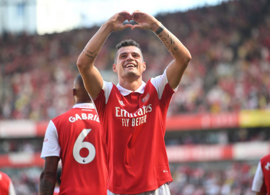 Granit Xhaka Heart Hand Wallpaper